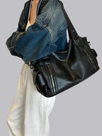 Borsa Tracolla Ecopelle con Zip Donna
