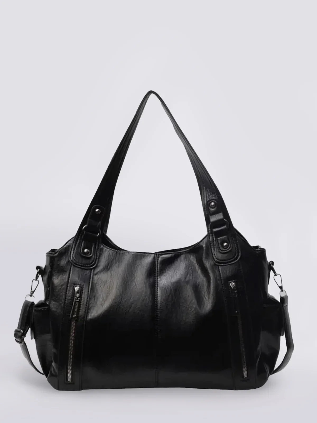 Borsa Tracolla Ecopelle con Zip Donna