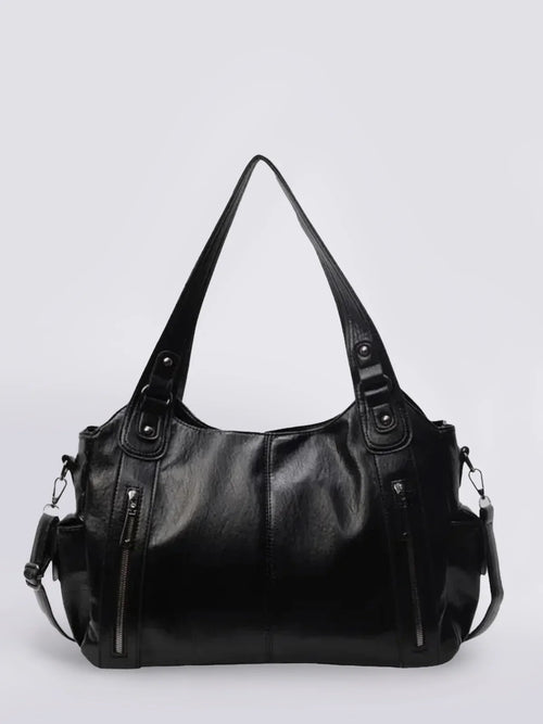 Borsa Tracolla Ecopelle con Zip Donna