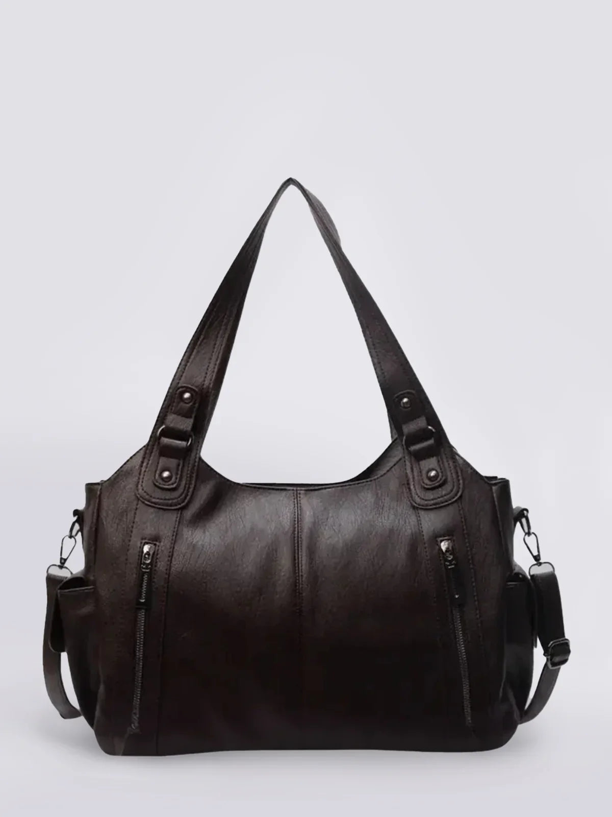 Borsa Tracolla Ecopelle con Zip Donna