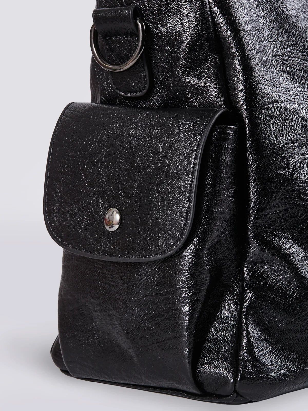 Borsa Tracolla Ecopelle con Zip Donna