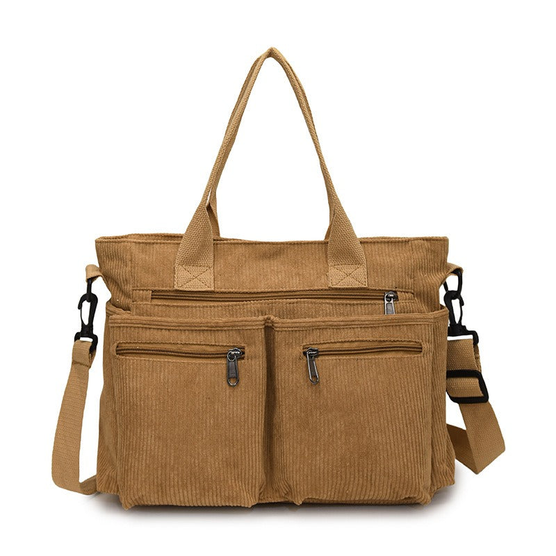 Borsa Tracolla Velluto Coste Donna