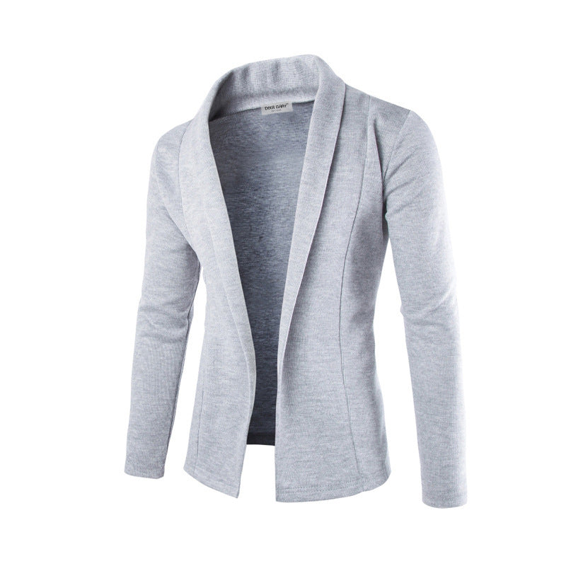 Blazer Casual Tessuto Traspirante Uomo Grigio