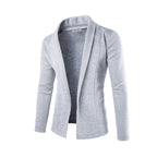 Blazer Casual Tessuto Traspirante Uomo Grigio