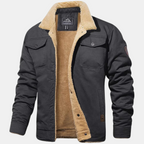 Bomber Classico Stile Vintage Uomo Grigio scuro