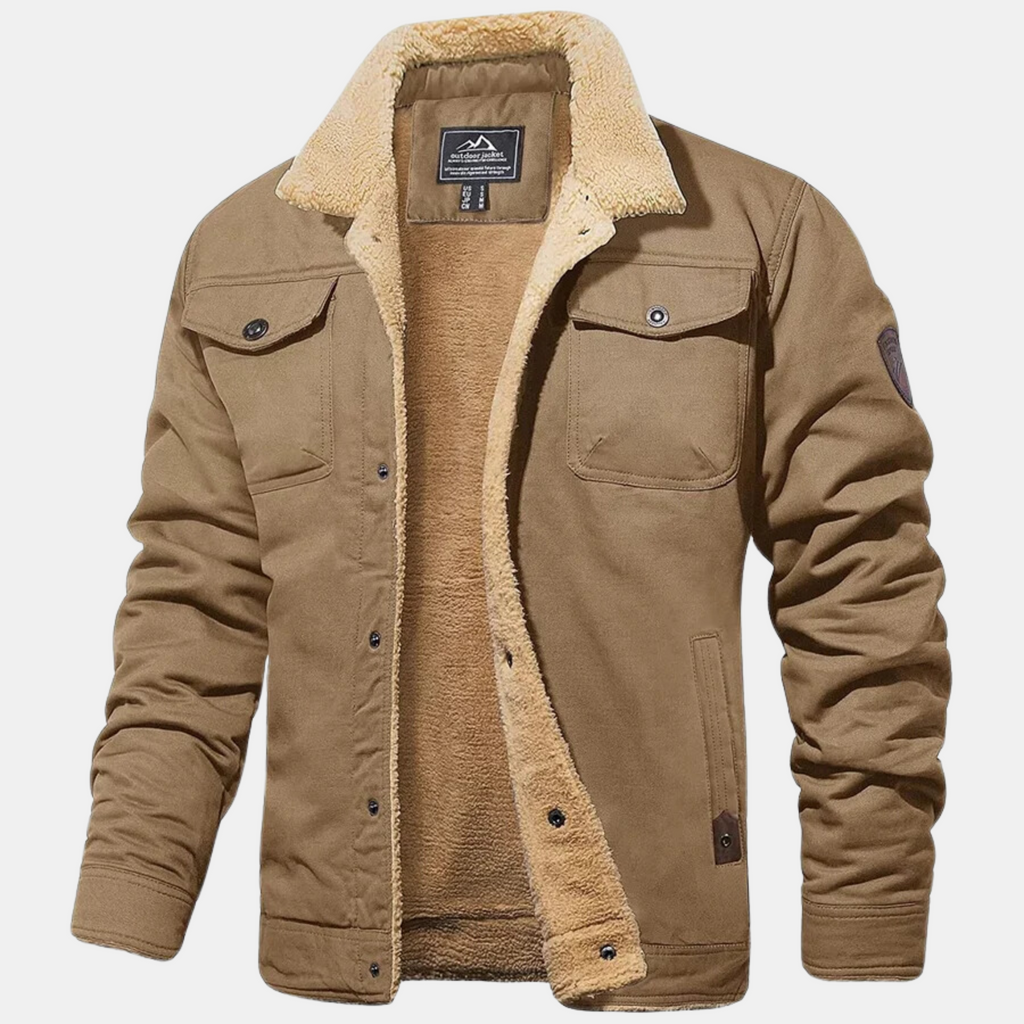 Bomber Classico Stile Vintage Uomo Kaki