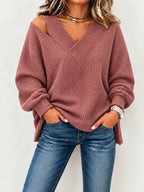 Camicetta Fluida Scollo Femminile Donna Rosa