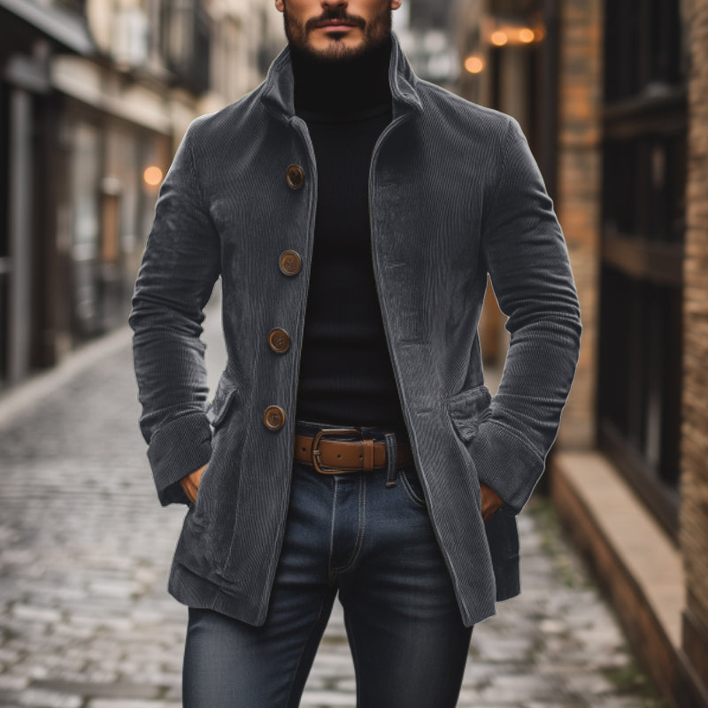 Cappotto Corto Velluto A Coste Uomo