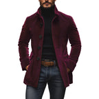 Cappotto Corto Velluto A Coste Uomo Bordeaux