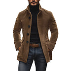Cappotto Corto Velluto A Coste Uomo Marrone chiaro