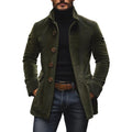 Cappotto Corto Velluto A Coste Uomo Verde militare