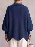 Cardigan Bottoni Dorati In Maglia Donna