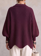 Cardigan Bottoni Dorati In Maglia Donna