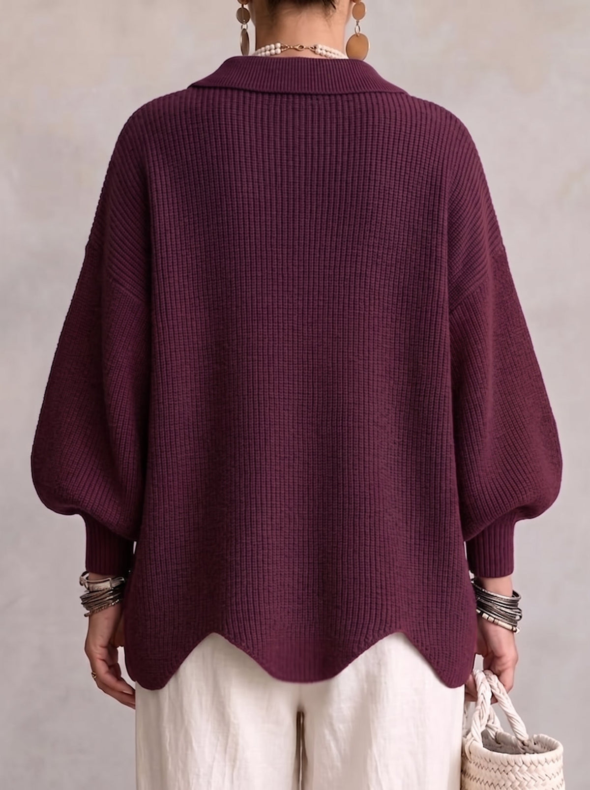 Cardigan Bottoni Dorati In Maglia Donna