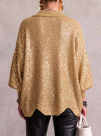 Cardigan Bottoni Dorati In Maglia Donna