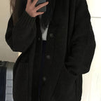 Cardigan Comodo Con Bottoni E Tasche Donna