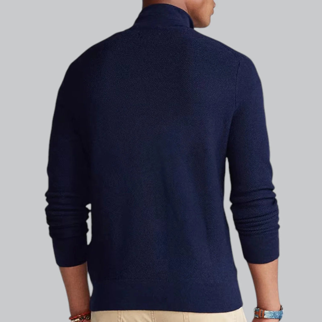 Cardigan Con Zip In Maglia Uomo