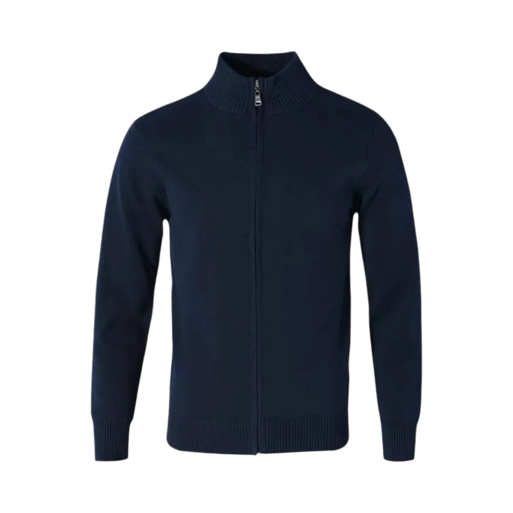 Cardigan Con Zip In Maglia Uomo Blu navy