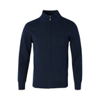 Cardigan Con Zip In Maglia Uomo Blu navy