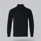 Cardigan Con Zip In Maglia Uomo Nero
