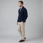 Cardigan Misto Lana Trecce Collo Sciallato Uomo