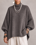 Dolcevita Maglia Morbida Donna Marrone