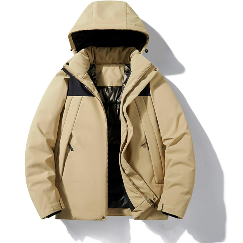 Giacca Da Sci Con Cappuccio Donna Beige