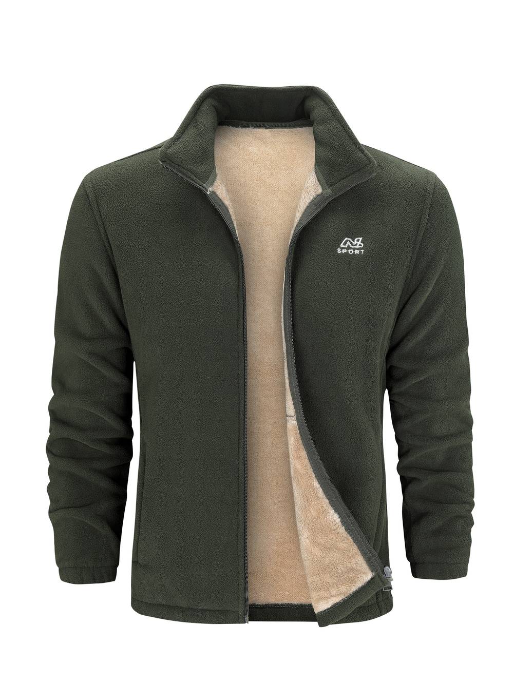 Giacca In Pile Zip Intera Uomo