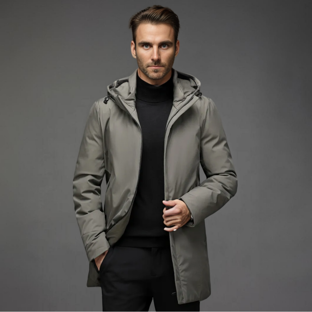 Giacca Invernale Con Cappuccio Uomo Beige