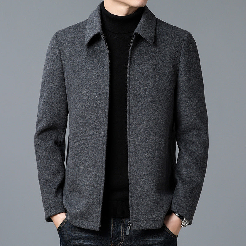 Giacca Misto Lana Taglio Sartoriale Uomo Grigio