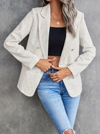 Giacca Tweed Aderente Leggera Donna