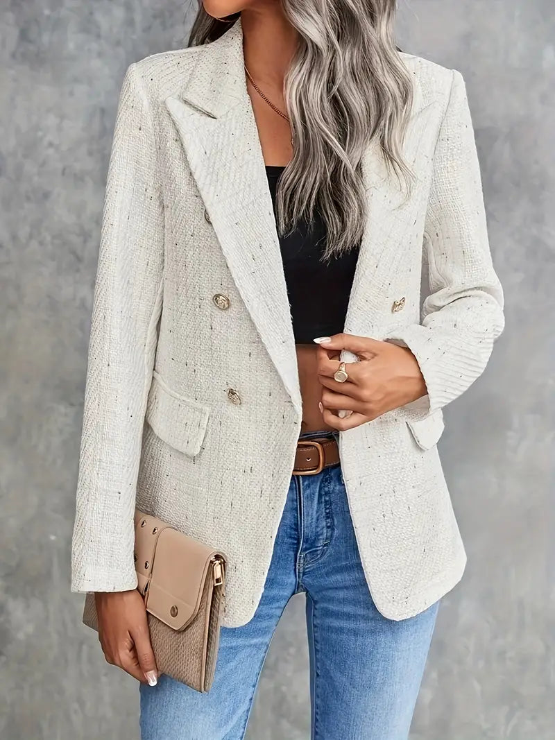 Giacca Tweed Aderente Leggera Donna