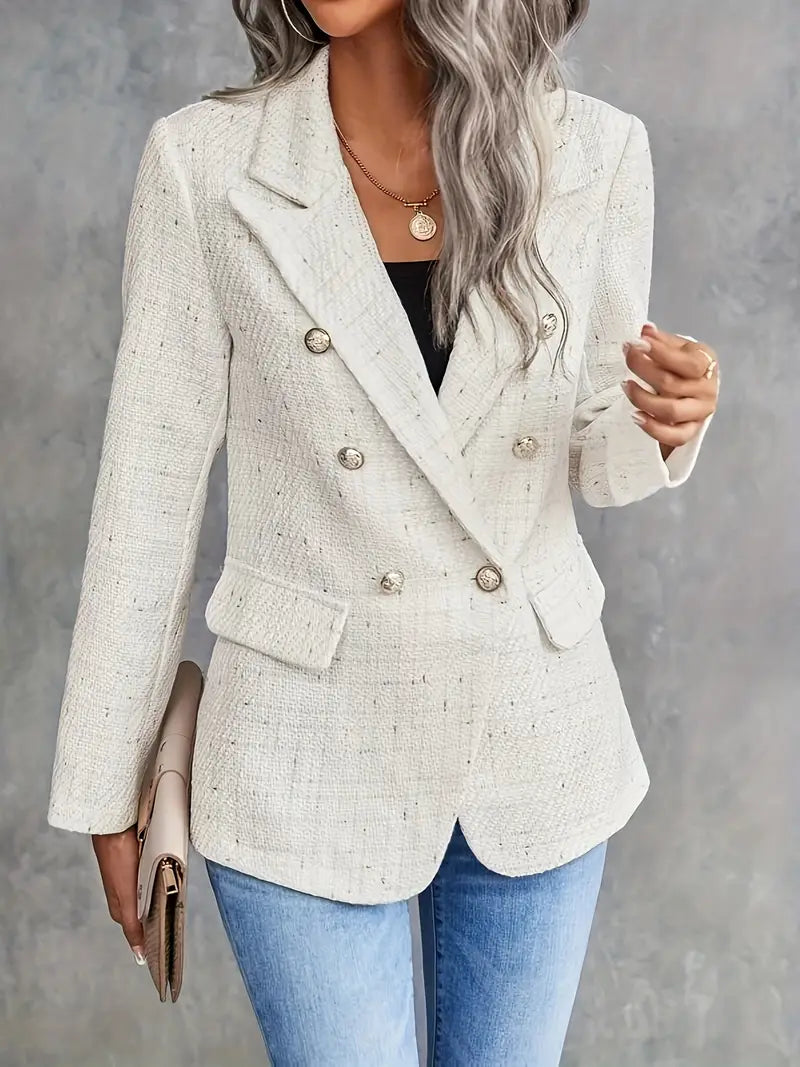 Giacca Tweed Aderente Leggera Donna
