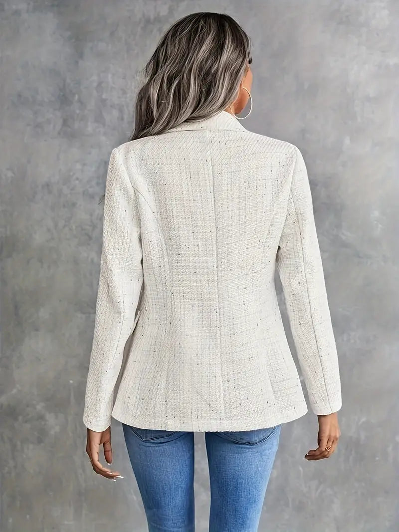 Giacca Tweed Aderente Leggera Donna