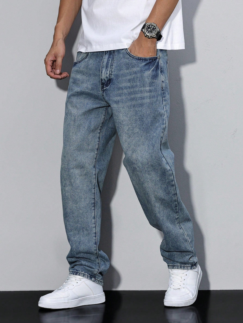 Jeans Dritti Casual Uomo