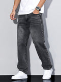 Jeans Dritti Casual Uomo Nero