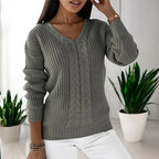 Maglione Ampio Maniche Lunghe Donna Grigio