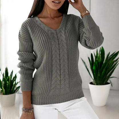 Maglione Ampio Maniche Lunghe Donna Grigio