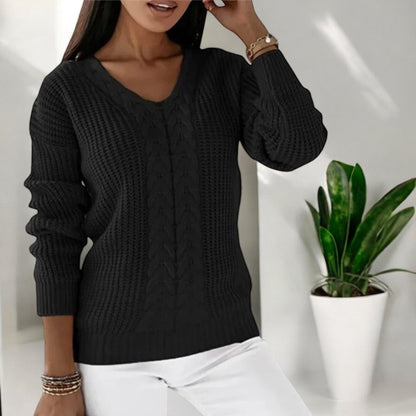 Maglione Ampio Maniche Lunghe Donna Nero