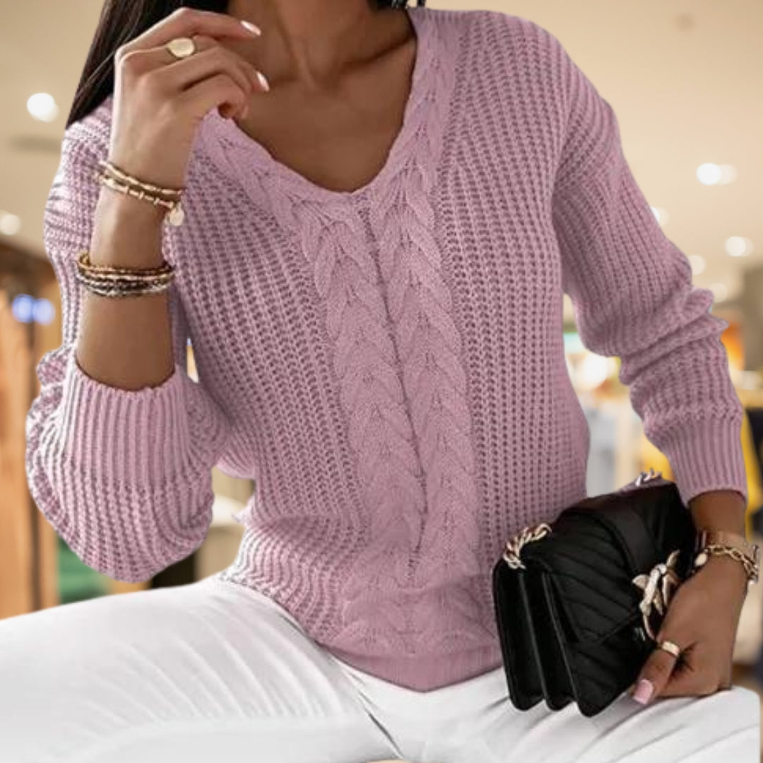 Maglione Ampio Maniche Lunghe Donna Rosa