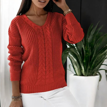 Maglione Ampio Maniche Lunghe Donna Rosso