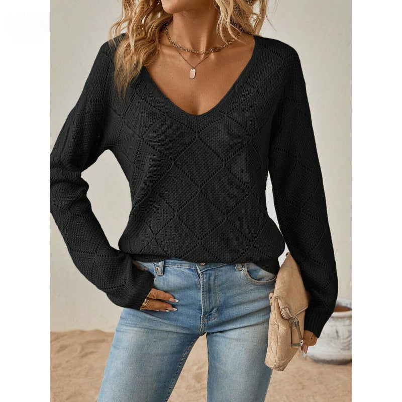 Maglione Maniche A Sbuffo Donna Nero