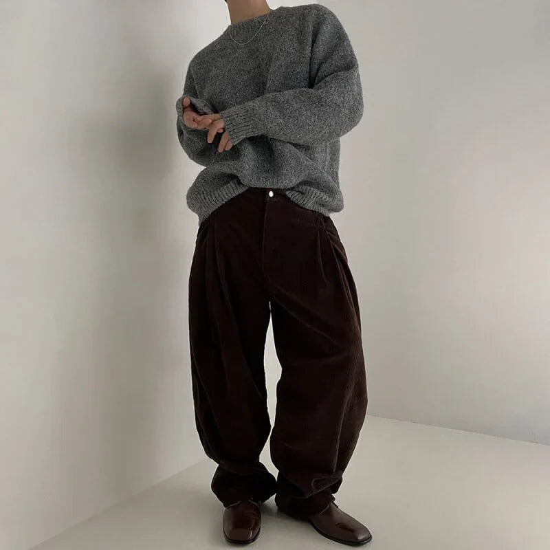 Maglione Misto Lana Maglia Lavorata Uomo