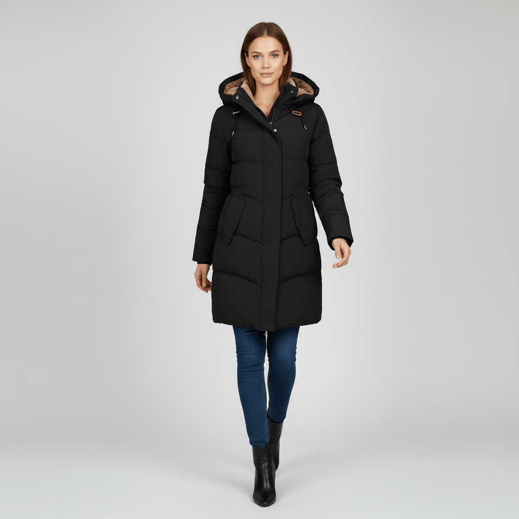 Parka Invernale Con Cappuccio Donna