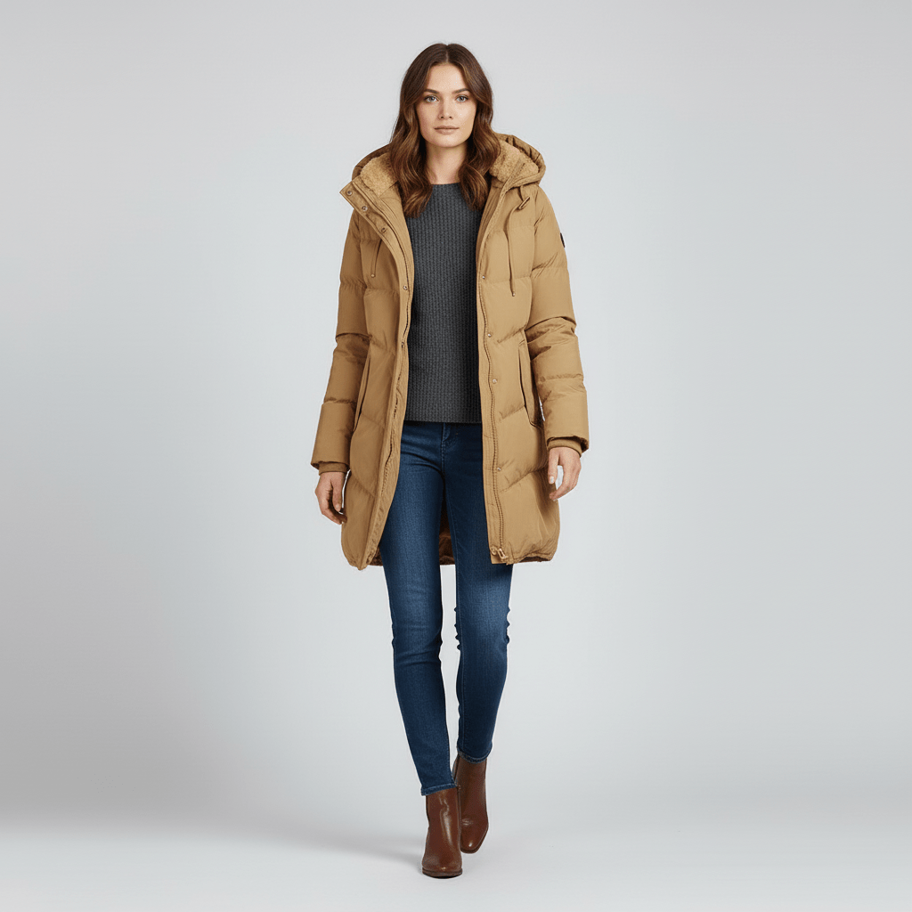 Parka Invernale Con Cappuccio Donna
