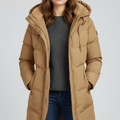 Parka Invernale Con Cappuccio Donna Kaki
