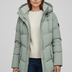 Parka Invernale Con Cappuccio Donna Verde