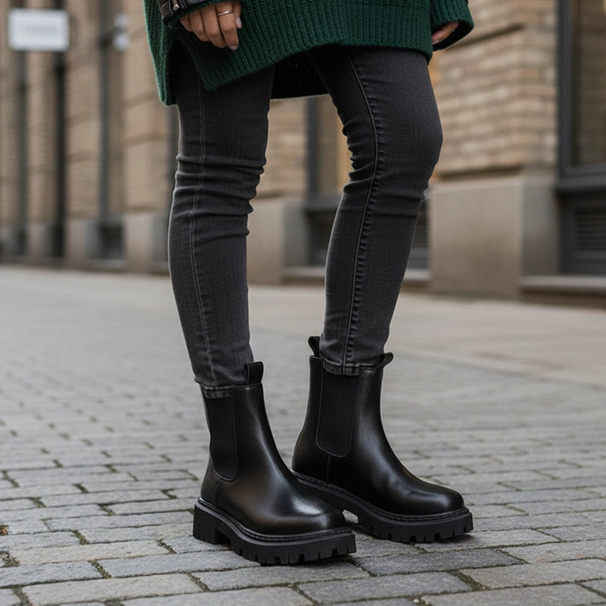 Stivaletti Chelsea Suola Spessa Donna