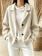 Tailleur Slim Due Bottoni Donna Bianco