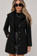 Cappotto Corto Lana con Bottoni Donna
